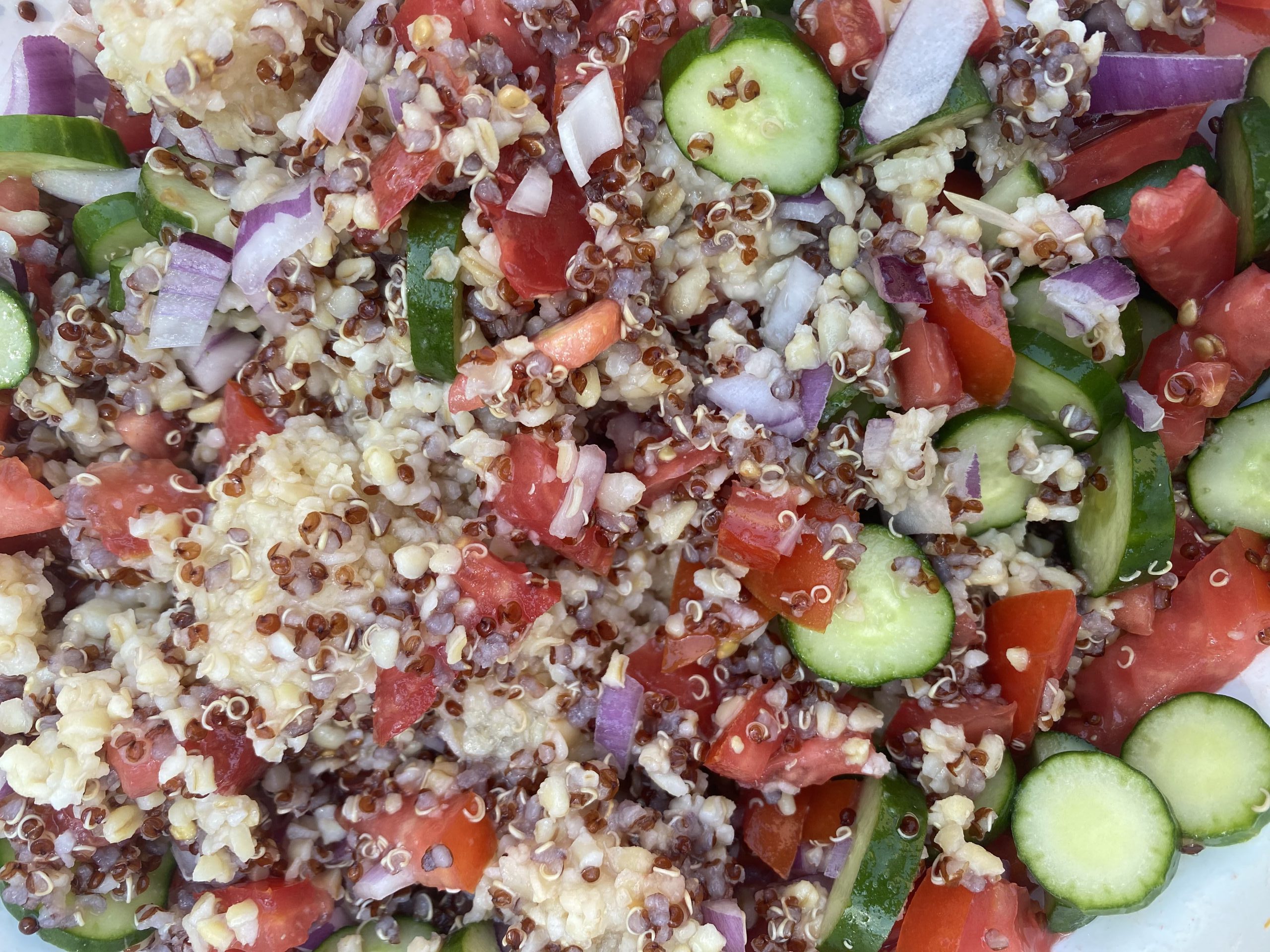 Tabouleh salad with bulgur and quinoa